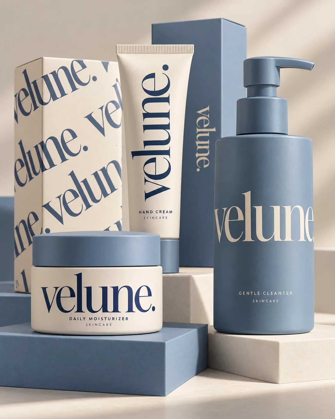Velune skincare packaging